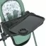 Стільчик ME 1037-B CRYSTAL Green для годування, 5-точ. ремені, матрац, 4 колеса, шкір., зелений