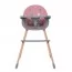 Стульчик ME 1111 LUMI Pink для кормления регул.висоти 2положен, экокожа, рожевий