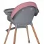 Стульчик ME 1111 LUMI Pink для кормления регул.висоти 2положен, экокожа, рожевий