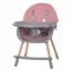 Стульчик ME 1111 LUMI Pink для кормления регул.висоти 2положен, экокожа, рожевий