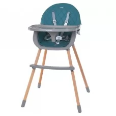Стульчик ME 1111 LUMI Teal для кормления, регул.висоти 2положен, экокожа, бірюзовий
