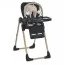 Стульчик ME 1115-W CRAFT Black для кормления, 5-точ.ремни, матрас, 2 колеса, кож., черный