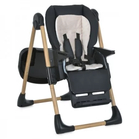 Стульчик ME 1115-W CRAFT Black для кормления, 5-точ.ремни, матрас, 2 колеса, кож., черный Стульчик ME 1115-W CRAFT Black для кормления, 5-точ.ремни, матрас, 2 колеса, кож., черный