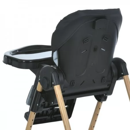 Стульчик ME 1115-W CRAFT Black для кормления, 5-точ.ремни, матрас, 2 колеса, кож., черный Стульчик ME 1115-W CRAFT Black для кормления, 5-точ.ремни, матрас, 2 колеса, кож., черный
