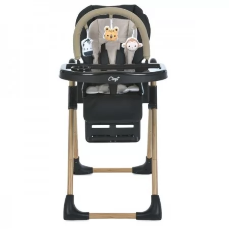 Стульчик ME 1115-W CRAFT Black для кормления, 5-точ.ремни, матрас, 2 колеса, кож., черный Стульчик ME 1115-W CRAFT Black для кормления, 5-точ.ремни, матрас, 2 колеса, кож., черный