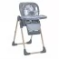 Стульчик ME 1115-W CRAFT Gray для годування, 5-точ.ремені, матрац, 2 колеса, шкір., сірий