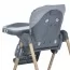 Стульчик ME 1115-W CRAFT Gray для годування, 5-точ.ремені, матрац, 2 колеса, шкір., сірий
