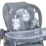 Стульчик ME 1115-W CRAFT Gray для годування, 5-точ.ремені, матрац, 2 колеса, шкір., сірий
