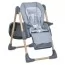 Стульчик ME 1115-W CRAFT Gray для годування, 5-точ.ремені, матрац, 2 колеса, шкір., сірий
