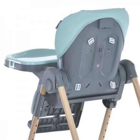 Стульчик ME 1115-W CRAFT Mint для кормления, 5-точ.ремни, матрас, 2 колеса, кож., мятный