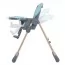 Стульчик ME 1115-W CRAFT Mint для кормления, 5-точ.ремни, матрас, 2 колеса, кож., мятный