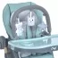 Стульчик ME 1115-W CRAFT Mint для кормления, 5-точ.ремни, матрас, 2 колеса, кож., мятный