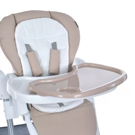 Стульчик ME 1177 STEADY Cream Beige для кормления, 5-точ.ремни, матрас, 4 колеса, кож., бежевый Стульчик ME 1177 STEADY Cream Beige для кормления, 5-точ.ремни, матрас, 4 колеса, кож., бежевый