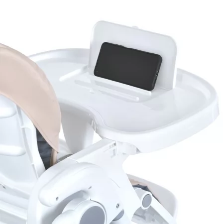 Стульчик ME 1177 STEADY Cream Beige для кормления, 5-точ.ремни, матрас, 4 колеса, кож., бежевый Стульчик ME 1177 STEADY Cream Beige для кормления, 5-точ.ремни, матрас, 4 колеса, кож., бежевый