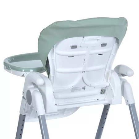 Стульчик ME 1177 STEADY Menta для кормления, 5-точ.ремни, матрас, 4 колеса, кож., зеленый