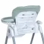 Стульчик ME 1177 STEADY Menta для кормления, 5-точ.ремни, матрас, 4 колеса, кож., зеленый