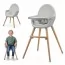 Стульчик для кормления 2 в 1 Kinderkraft Fini 2 серый KHFINI02GRY0000