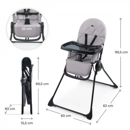 Стульчик для кормления Kinderkraft Binci Grey KHBINC00GRY0000