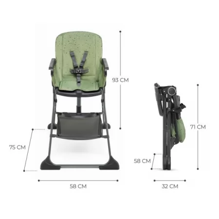 Стульчик для кормления Kinderkraft Foldee зеленый KHFOLD00GRE0000