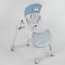 Стульчик для кормления Toti W-48406 мягкий PU, мягкий вкладыш, 4 колеса, съемный столик