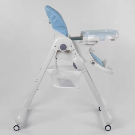 Стульчик для кормления Toti W-48406 мягкий PU, мягкий вкладыш, 4 колеса, съемный столик