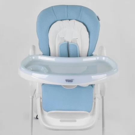 Стульчик для кормления Toti W-48406 мягкий PU, мягкий вкладыш, 4 колеса, съемный столик