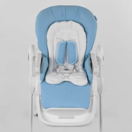 Стульчик для кормления Toti W-48406 мягкий PU, мягкий вкладыш, 4 колеса, съемный столик