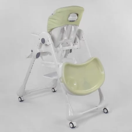 Стульчик для кормления Toti W-56077 мягкий PU, мягкий вкладыш, 4 колеса, съемный столик
