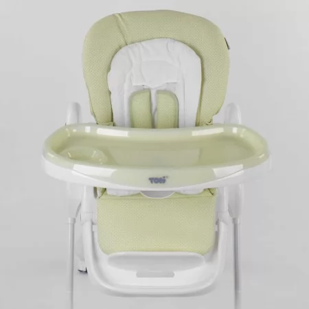 Стульчик для кормления Toti W-56077 мягкий PU, мягкий вкладыш, 4 колеса, съемный столик