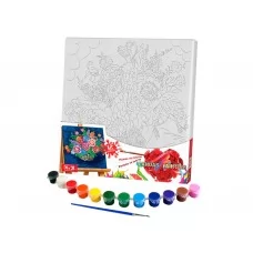 Набір для творчості Розпис на полотні Canvas Painting Букет 31X31 см, Danko Toys