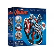Деревянный пазл Trefl Wood Craft Marvel Бесстрашный Капитан Америка, 160 элементов 20194