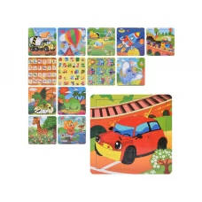 Деревянная игрушка Пазлы MD 0742 (100шт) 16дет, микс видов, в пакете, 15-15-0,5см Деревянная игрушка Пазлы MD 0742 (100шт) 16дет, микс видов, в пакете, 15-15-0,5см