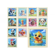 Деревянная игрушка Пазлы, 9 деталей, микс видов MD 1506 Деревянная игрушка Пазлы, 9 деталей, микс видов MD 1506