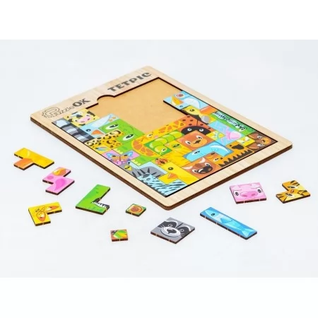 Развивающая деревянная игрушка Тетрис Животные 29х21 см Puz-22924
