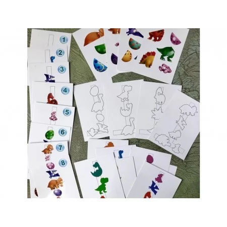 Игра на липучке с карточками Долина динозавров 33х24 см, Ubumblebees PSF038