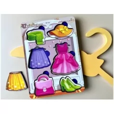 Пазл-вкладыш Одежда – 2, Фон с подсказкой 16х12 см, Ubumblebees PSF119 Пазл-вкладыш Одежда – 2, Фон с подсказкой 16х12 см, Ubumblebees PSF119