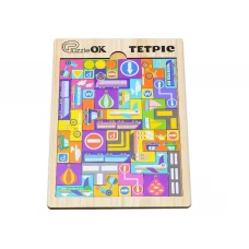 Пазл дерев’яний тетріс транспорт, 29 см, навчальний, PuzzleOK 22922