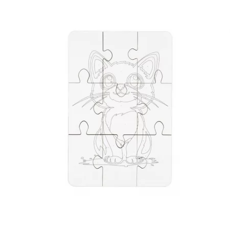 Деревянный пазл-раскраска Котик, PuzzleOk 22938