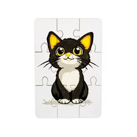 Деревянный пазл-раскраска Котик, PuzzleOk 22938