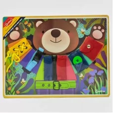 Деревянный бизиборд BabyToys Ведмедик для детей от 2 лет Деревянный бизиборд BabyToys Ведмедик для детей от 2 лет