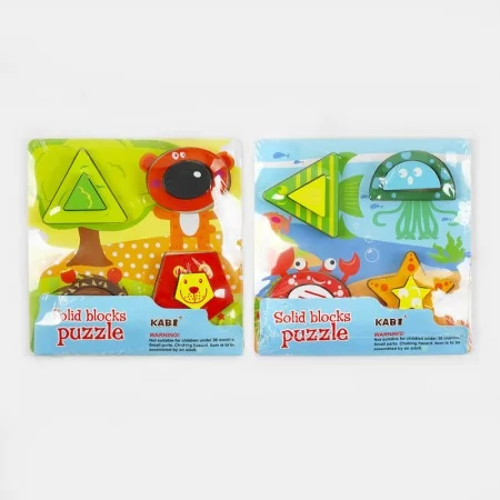 Деревянный геометрический сортер BabyToys, 8 деталей