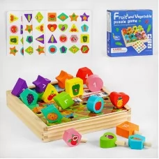 Деревянная игра BabyToys C 55581 с фигурками и карточками