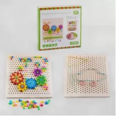 Деревянная мозаика BabyToys разноцветная от 2 лет Деревянная мозаика BabyToys разноцветная от 2 лет