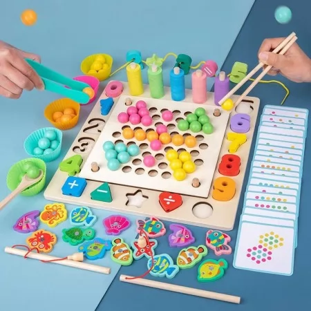 Деревянная логическая доска BabyToys магнитная с сортером