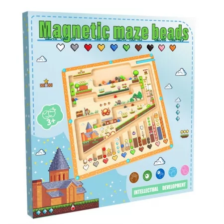 Деревянная магнитная доска BabyToys с стилусом и сортером