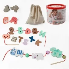 Деревянная шнуровка BabyToys с животными и буквами Деревянная шнуровка BabyToys с животными и буквами