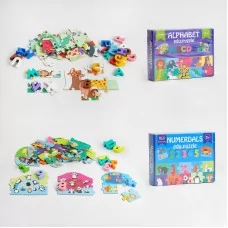 Деревянный пазл BabyToys C47749 буквы и цифры для детей Деревянный пазл BabyToys C47749 буквы и цифры для детей