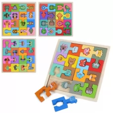 Деревянная игрушка MD 0283 головоломка, логическая игра, пазлы/тетрис, игровое поле 18-18см, 16дет, 4 вида, в пакете, 19-18-1,5см Деревянная игрушка MD 0283 головоломка, логическая игра, пазлы/тетрис, игровое поле 18-18см, 16дет, 4 вида, в пакете, 19-18-1,5см