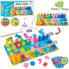 Деревянная рамка-вкладыш BabyToys MD 1926 с цифрами и рыбалкой Деревянная рамка-вкладыш BabyToys MD 1926 с цифрами и рыбалкой