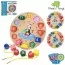 Дерев'яні годинники-вкладиш BabyToys з цифрами та шнурівкою